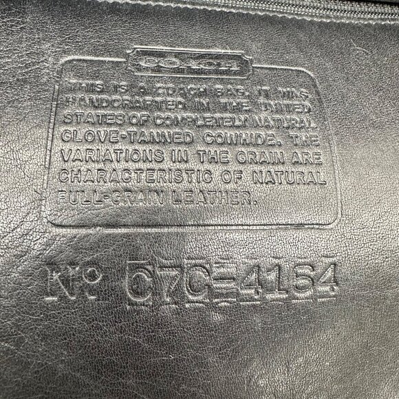 Vintage Coach Shoulder Bag 1997 4164 Bedford Flap Black Leather Brass Buckle 90s - Picture 6 of 17